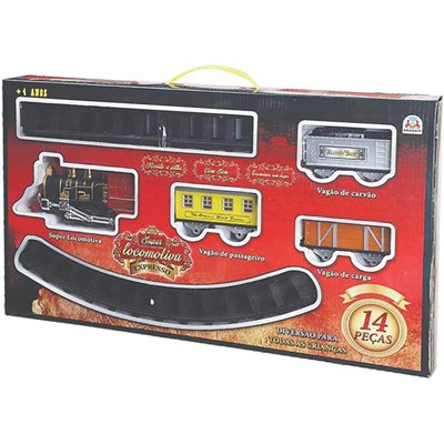 Super Locomotiva  -  Pista E Vagões - 8004 -  Braskit