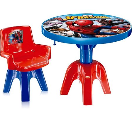 Mesa c/ Cadeira Infantil - Spiderman  Marvel - 271 - Líder