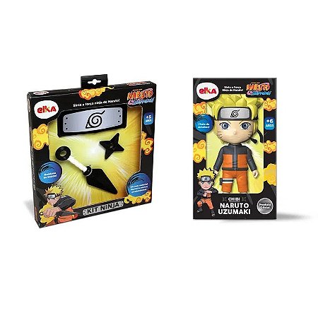 Naruto - Boneco Chibi + Kit Ninja -  1186/1188 - Elka