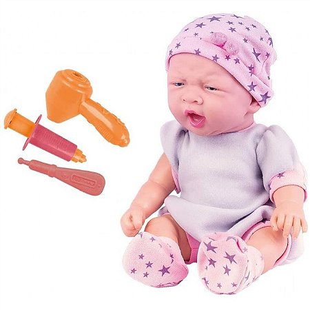 Boneca Bebê - Sweet Reborn - Primeira Vacina - 2433 - Cotiplás - Real  Brinquedos