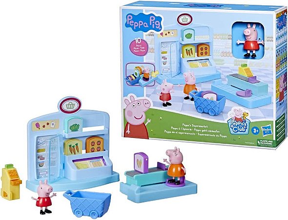 Conjunto Peppa Pig - Supermercado Com 2 Figuras e Acessórios - F4410 - Hasbro