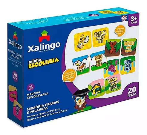 Jogo Da Memória - Figuras E Palavras - Minha Escolinha - 51454 - Xalingo