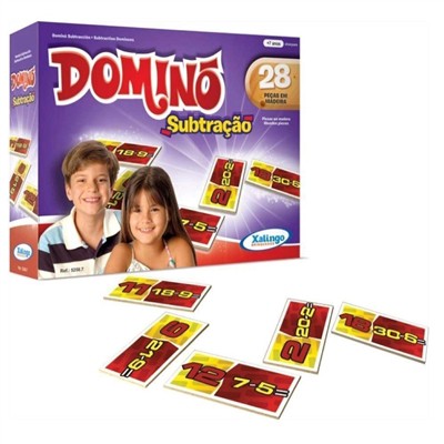 Jogo infantil Domino da Tabuada Xalingo - Loja Zuza Brinquedos