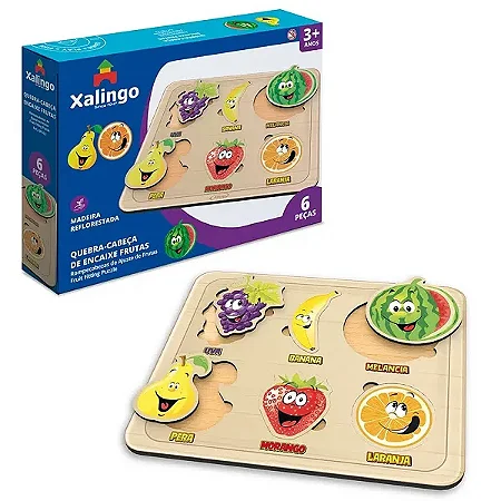 Jogo De Encaixe - Frutas - 60143 - Xalingo