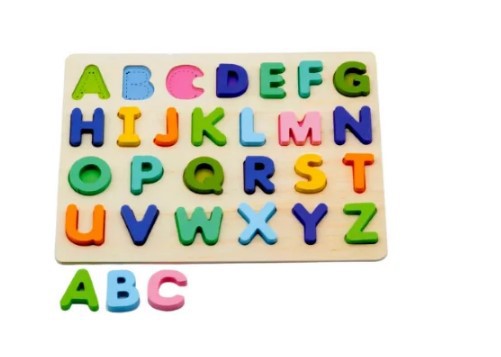 Aprenda Brincando Alfabeto -  Madeira MDF - 3361499 - Toy Mix