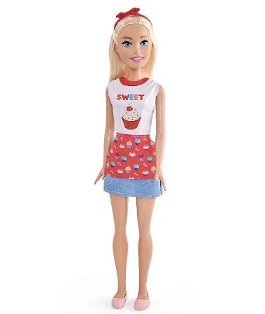 Boneca Barbie Profissões - Large Doll - Confeiteira 69 cm - 1231 - Pupee