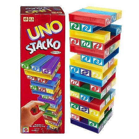 Jogo Uno Stacko - Torre de Empilhar - 43535 - Mattel - Real Brinquedos