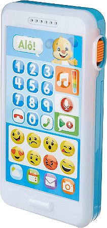 Fisher-Price - Telefone Emojis Cachorrinho -  Azul - 15 cm - FHJ19 - Mattel