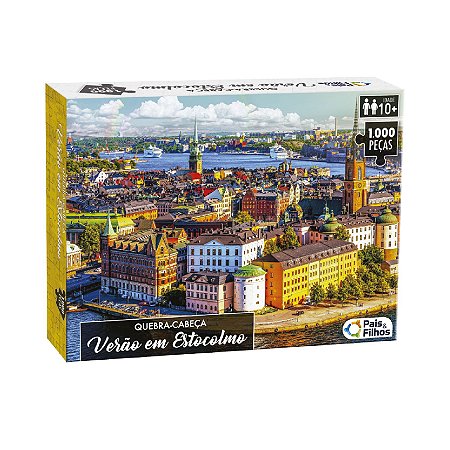 Quebra-Cabeça Verão Em Estocolmo 1000 peças - 790770 - Pais e Filhos