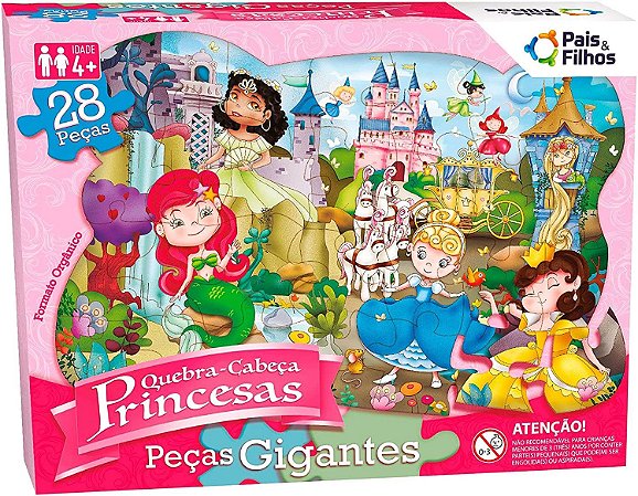Quebra-Cabeça Gigante Princesas - 991 - Pais e Filhos