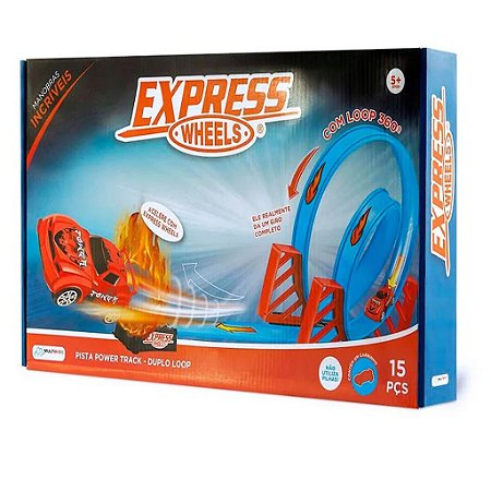 Pista De Percurso e Mini Veículo - Express Wheels - BR1021 - Multikids