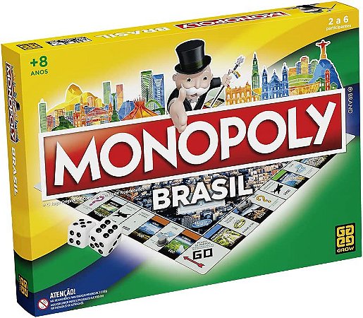 Jogo Monopoly Brasil  - 4238 - Grow