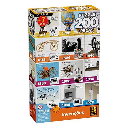 Puzzle 200 peças - Invenções - 4246 - Grow
