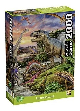 Quebra Cabeça - Dinossauros 2000 Peças - 4266 - Grow
