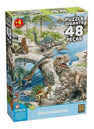 Quebra Cabeça - Puzzle Gigante Dinossauros - 4277 - Grow