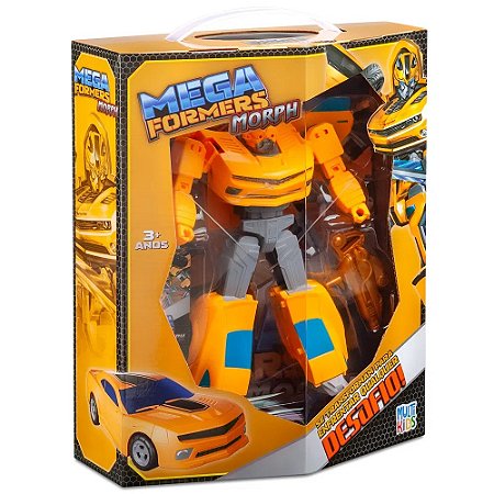Carrinho Transformável Megaformers Morph Amarelo - BR1760 - Multikids