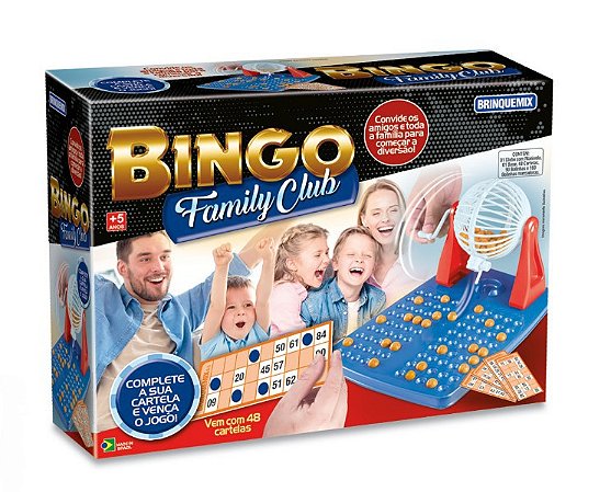 Jogo De Bingo Com 48 Cartela 90 Bolas 01 Globo - BFC160 - Brinquemix