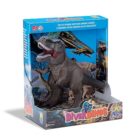 Dinossauro - Diver Dinos T rex - 8193 - Divertoys - Real Brinquedos