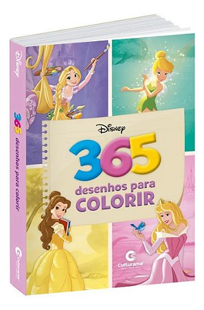 Livro 365 Desenhos Para Colorir -  Disney Princesas - Culturama