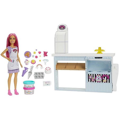 Boneca Barbie - Playset de Confeitaria - HGB73 - Mattel