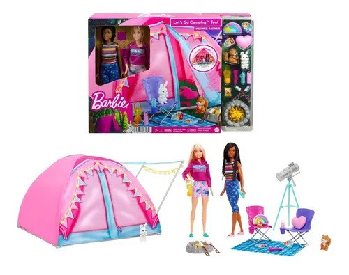 Boneca Barbie - Acampamento Com Barraca + 2 Bonecas - HGC18 - Mattel