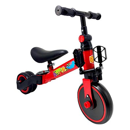 Triciclo 2 em 1 DM RADICAL – DMR6238 -  Vermelho - Dm Toys