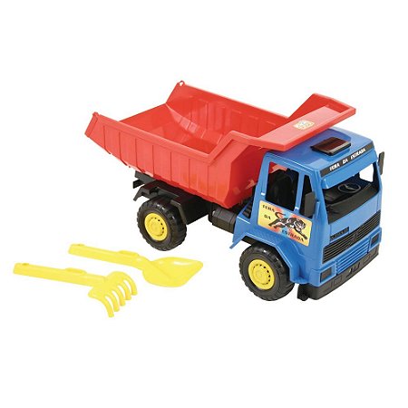 Caminhão Truck Vermelho com Pedal e Capacete - 9300C- Magic Toys - Real  Brinquedos