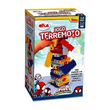 Jogo Infantil - Terremoto - Marvel - Spidey - 1217 - Elka