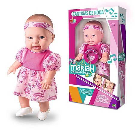 Boneca Bebe Mariah - Canta Cantigas - 473 - Milk Brinquedos