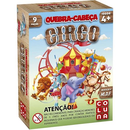 Quebra-cabeça Circo 9 peças - Importados Lili