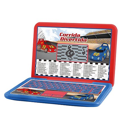 Laptop 60 Atividades Bilingue Corrida Divertida - DMT6218 - Dm Toys