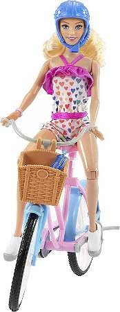 Boneca Barbie com Bicicleta Articulada  - HBY28 - Mattel