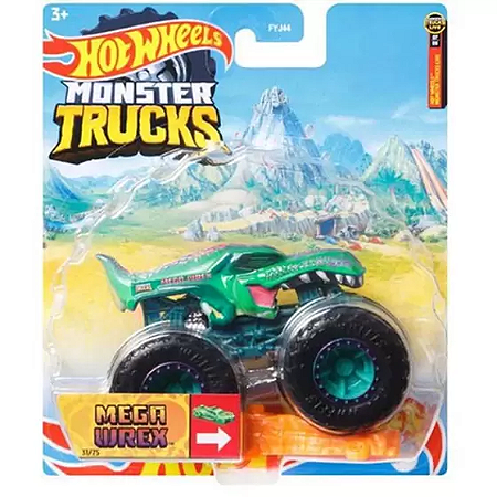 Hot Wheels Monster Trucks 1:64 - Mega Wrex Verde  - FYJ44 - Mattel