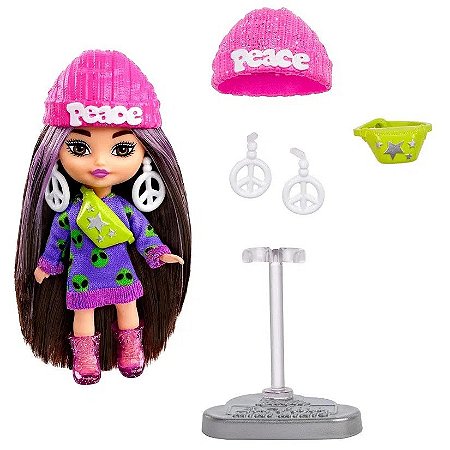 Boneca Barbie Mini Extra - Com Acessórios - HLN44/ HLN46 - Mattel