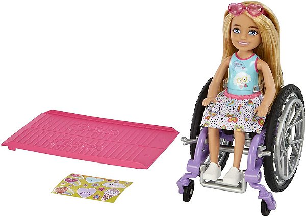 Barbie Chelsea com Cadeira de Rodas - HGP29 - Mattel