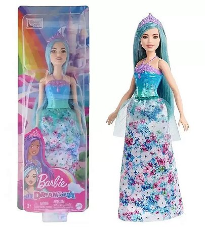 Boneca Barbie Princesa Dreamtopia - Cabelo Azul  - HGR13 - Mattel