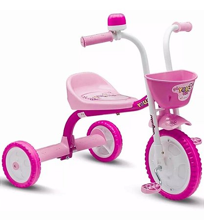 Triciclo Infantil Menina You 3 Girl Rosa - Nathor