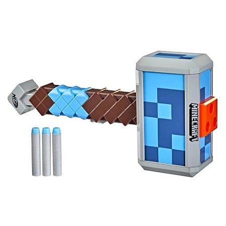 Lança Dardos - Nerf - Minecraft - Stormlander - Azul - F4735 - Hasbro