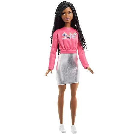Boneca Barbie Brooklyn - Saia Metalizada - HGT14 - Mattel