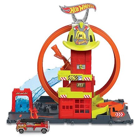 Pista Hot Wheels City - Posto De Bombeiros - Super Loop - HKX41 - Mattel
