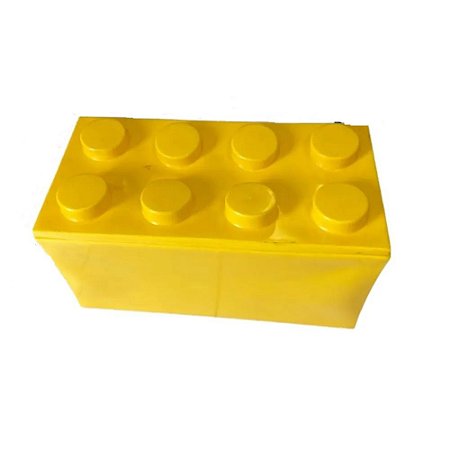Caixa Lego - Grande -  Baú Organizador - Amarelo - 6102 - Tavo Brinks