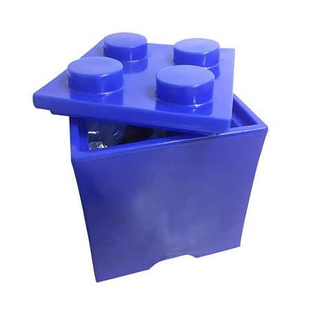 Caixa Lego - Pequeno - Baú Organizador - Azul - 6102 - Tavo Brinks