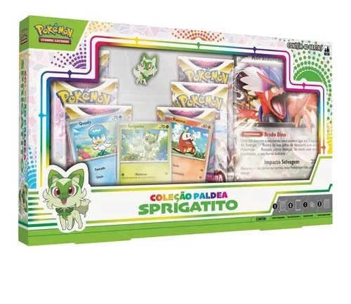 Pokémon - Box Coleção Paldea Sprigatito - 32528 - Copag