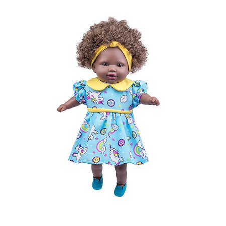 Boneca Tayla Negra - Cabelo Cacheado - 2281 - Cotiplás