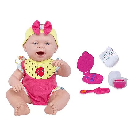 Boneca Baby Ninos Hora Do Lanche Reborn Cotiplas - Papellotti