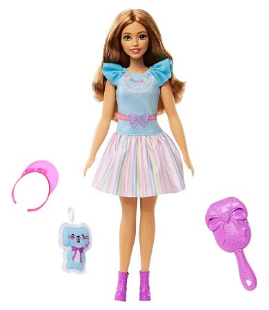 Minha Primeira Barbie - Com Bolsa Gatinho Azul - HLL18 - Mattel
