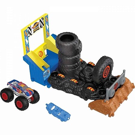 Pista Hot Wheels Monster Truck - Smash Race Challenge - Race Ace - HNB87 - Mattel