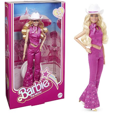 Barbie O Filme Boneca de Coleção Western Outfit Traje Rosa Ocidental - HPK00 - Mattel