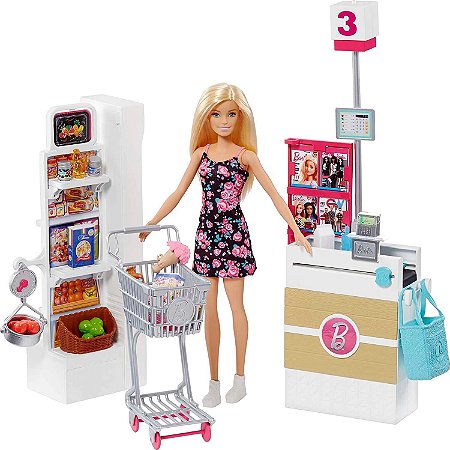 Boneca Barbie Supermercado De Luxo  - FRP01 - Mattel