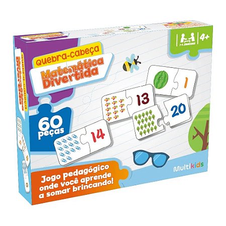 Quebra Cabeça Matemática Divertida 60 Peças - BR1798  - Multikids